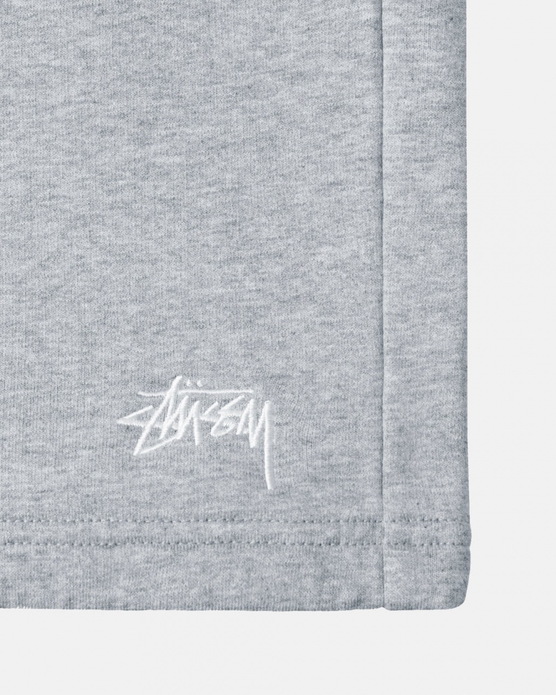 Stussy Stock Logo Sweatshort - Unisex Shorts Trunks Szare | UPLND91436