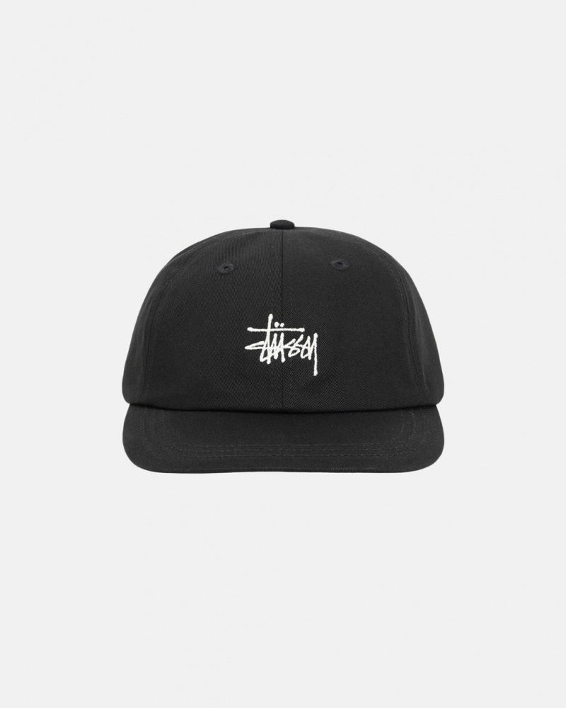 Stussy Stock Low Pro Cap - Unisex Czarne | BPLSO29878