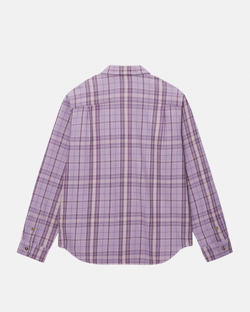 Stussy Stones Plaid Shirt - Unisex Tops Lawenda | BPLSO24219