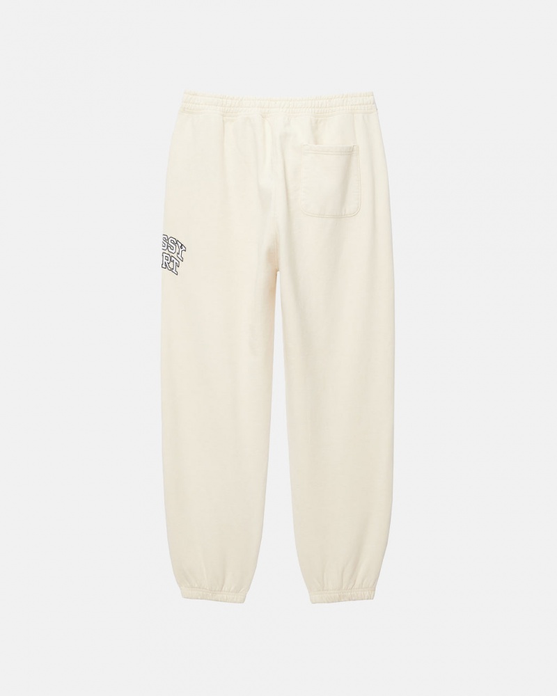 Stussy Stüssy Sportowe Sweatpant - Unisex Jeans Pants Białe | PLCIF19899