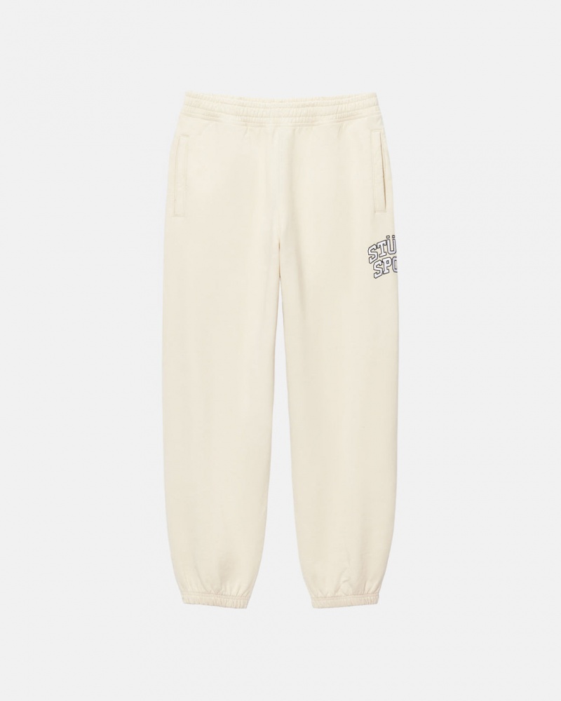 Stussy Stüssy Sportowe Sweatpant - Unisex Jeans Pants Białe | PLCIF19899