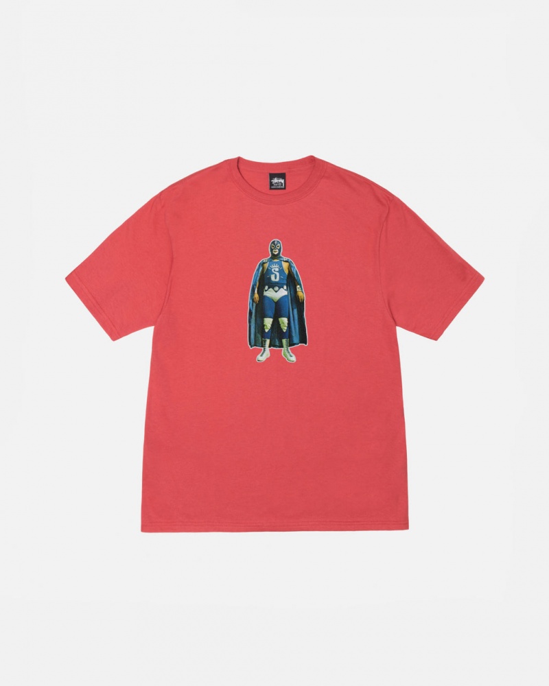 Stussy Stussy Lucha Tee - Unisex Shortsleeve Czerwone | GPLEC66512