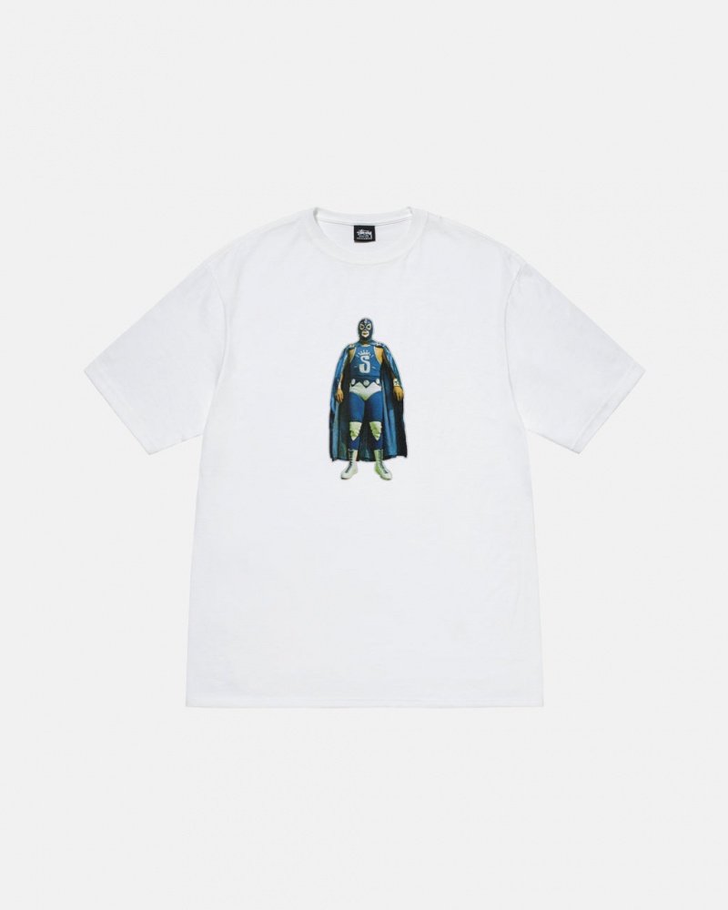 Stussy Stussy Lucha Tee - Unisex Shortsleeve Białe | XPLGW58240