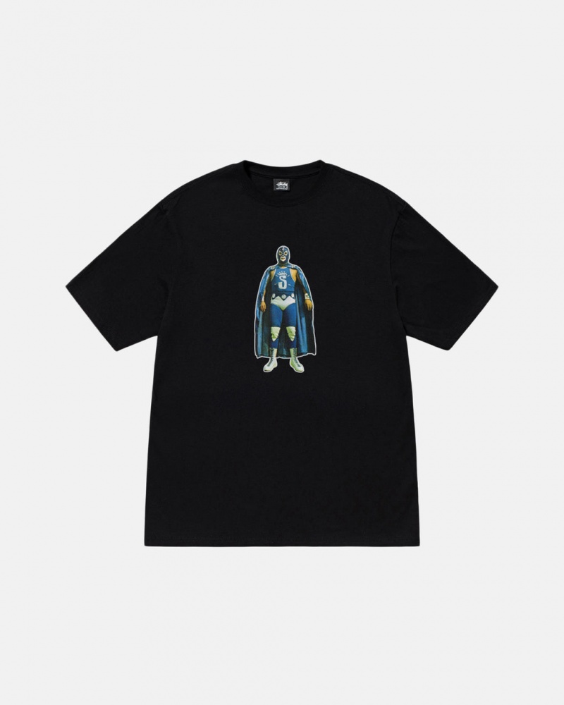 Stussy Stussy Lucha Tee - Unisex Shortsleeve Czarne | GPLEC94999