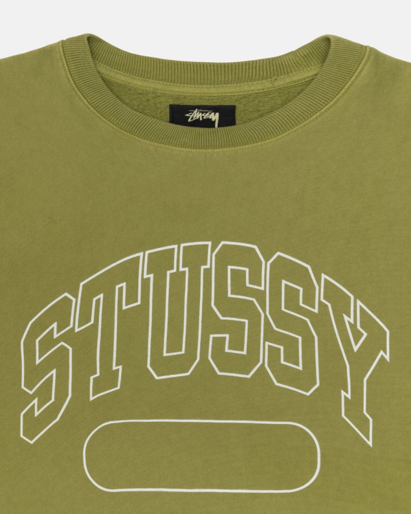 Stussy Varsity Oversized Crew - Unisex Hoodies Zielone | PPLER81022