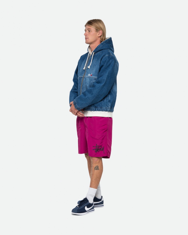 Stussy Wody Krótkie Big Basic - Unisex Shorts Trunks Różowe | PLCIF48502