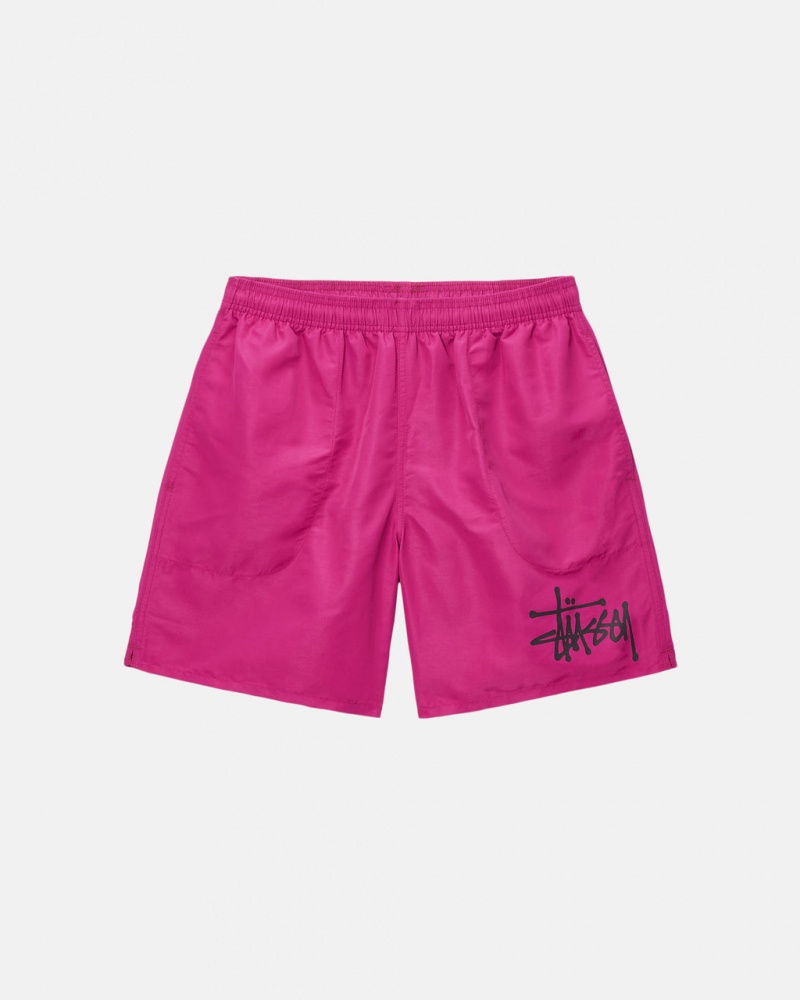 Stussy Wody Krótkie Big Basic - Unisex Shorts Trunks Różowe | PLCIF48502