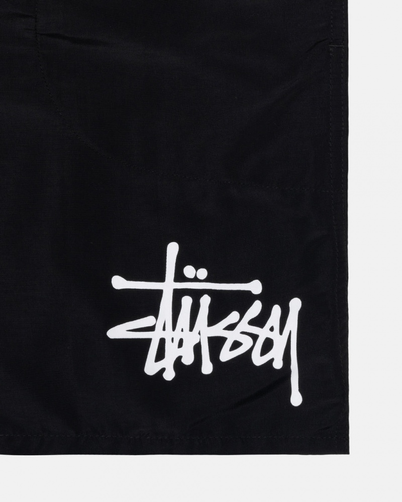 Stussy Wody Krótkie Big Basic - Unisex Shorts Trunks Czarne | PPLER74948