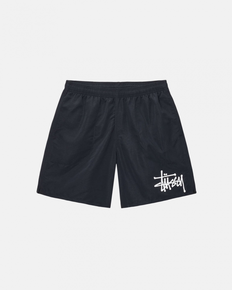 Stussy Wody Krótkie Big Basic - Unisex Shorts Trunks Czarne | PPLER74948