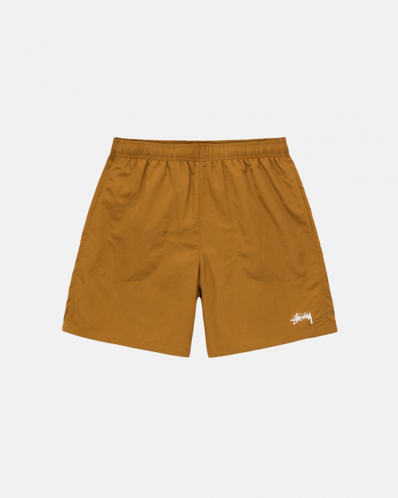 Stussy Wody Krótkie Stock - Unisex Shorts Trunks Białe | YPLVQ73685