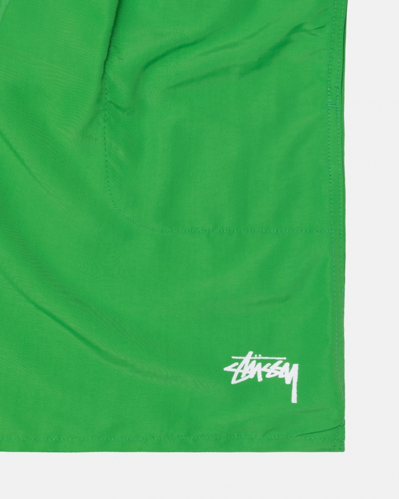 Stussy Wody Krótkie Stock - Unisex Shorts Trunks Zielone | PLDYB14060