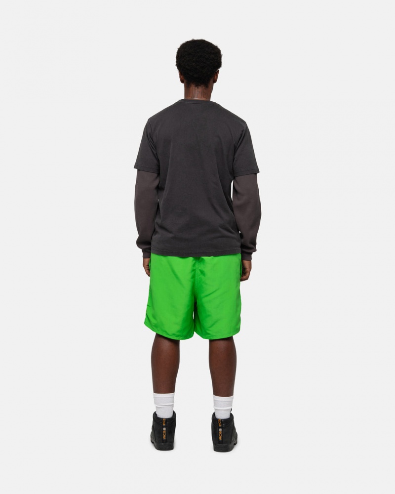 Stussy Wody Krótkie Stock - Unisex Shorts Trunks Zielone | PLDYB14060