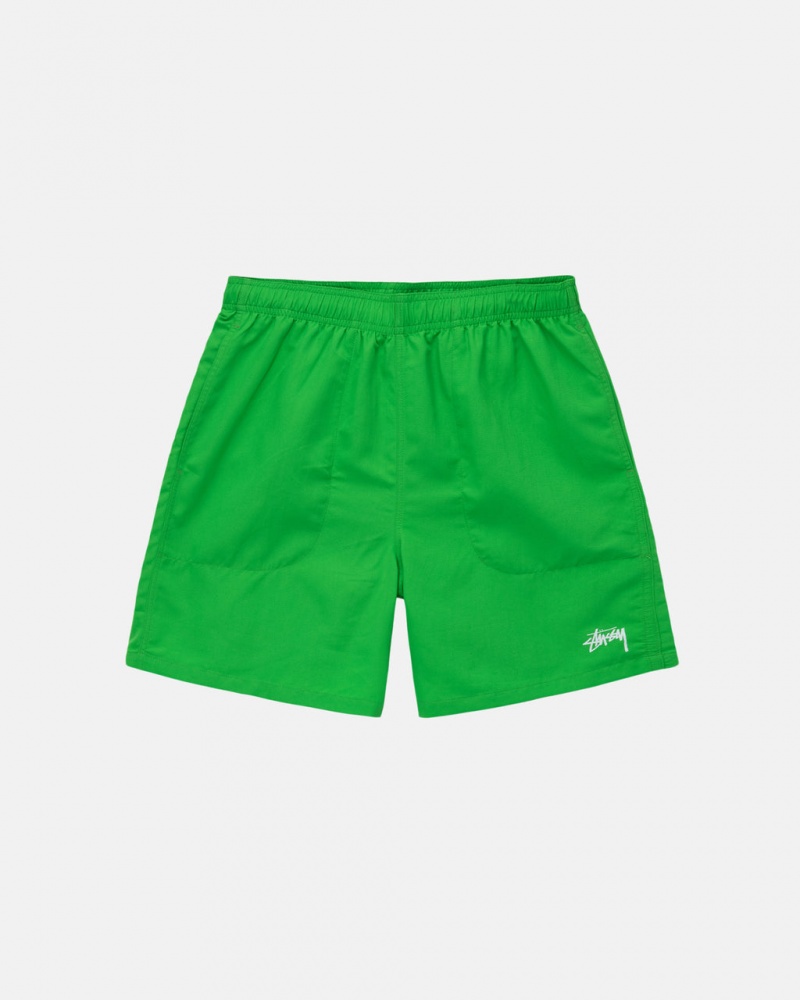 Stussy Wody Krótkie Stock - Unisex Shorts Trunks Zielone | PLDYB14060