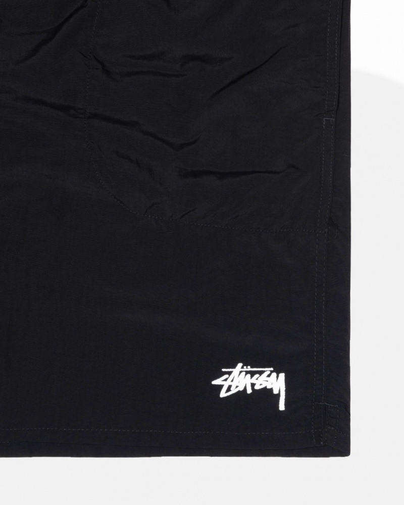 Stussy Wody Krótkie Stock - Unisex Shorts Trunks Czarne | PLEAH92415