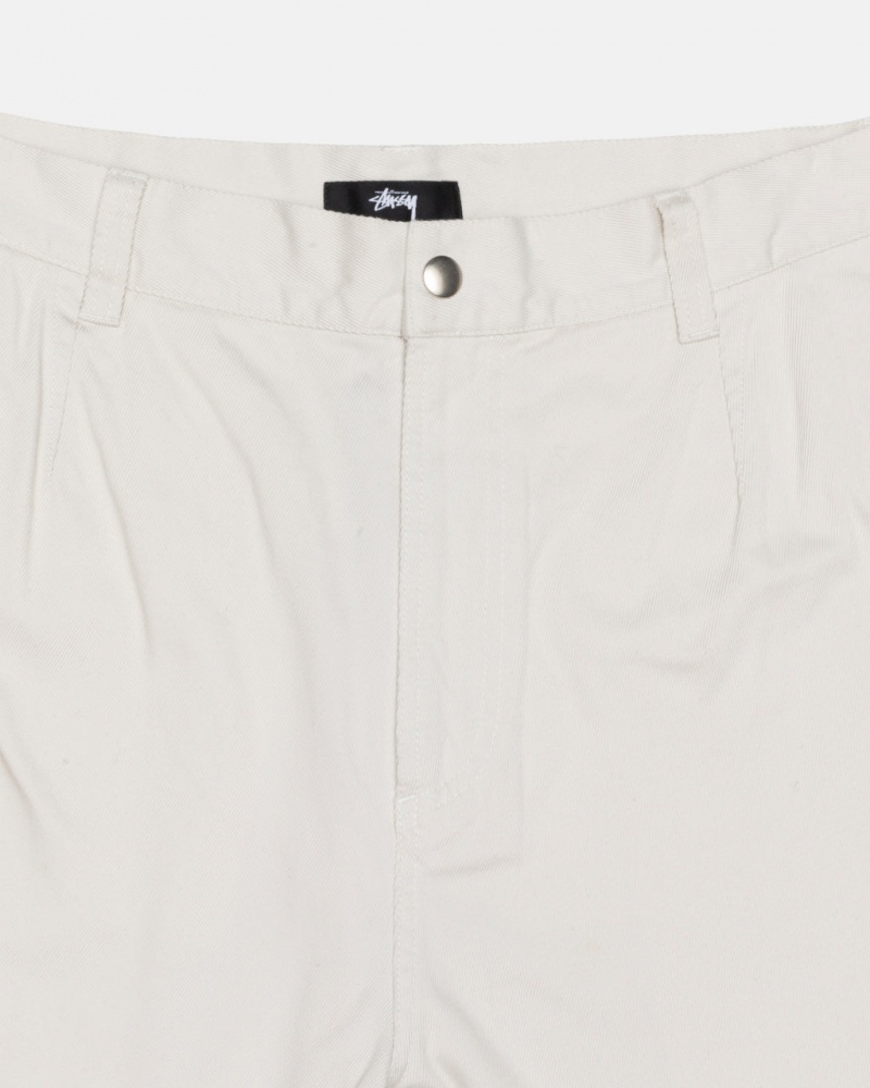 Stussy Workgear Trouser Twill - Unisex Pants Białe | EPLHC56340