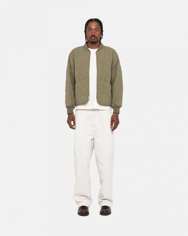 Stussy Workgear Trouser Twill - Unisex Pants Białe | EPLHC56340