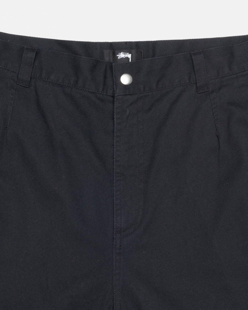 Stussy Workgear Trouser Twill - Unisex Pants Czarne | BPLSD52340