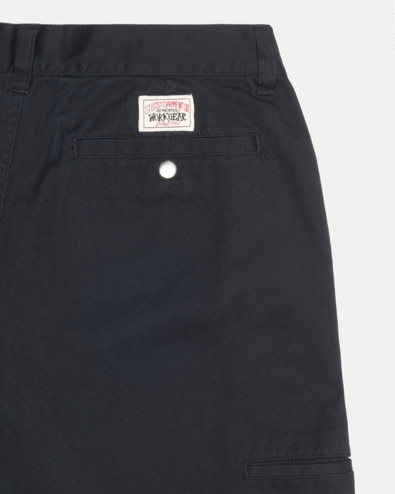 Stussy Workgear Trouser Twill - Unisex Pants Czarne | BPLSD52340