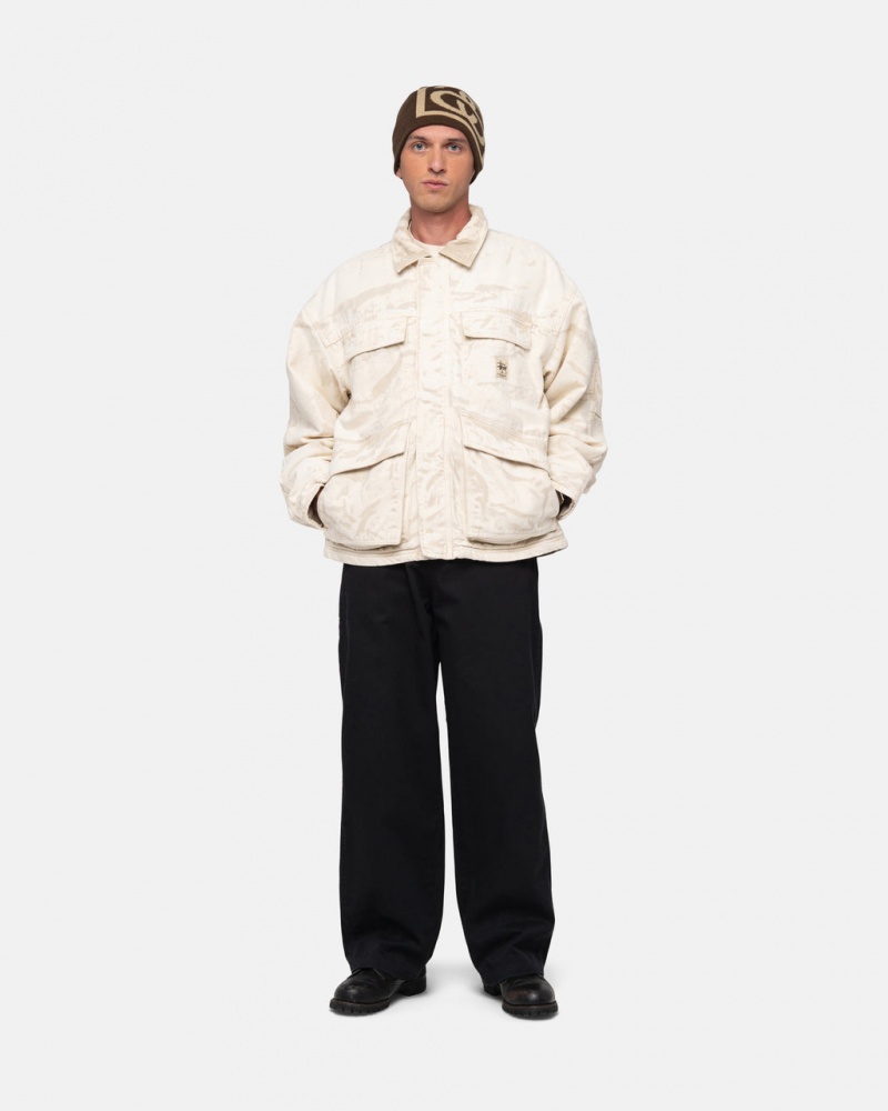 Stussy Workgear Trouser Twill - Unisex Pants Czarne | BPLSD52340