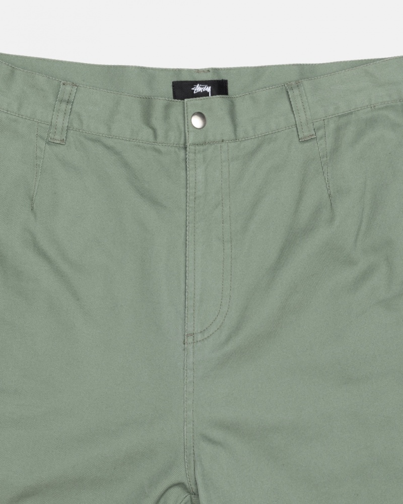 Stussy Workgear Trouser Twill - Unisex Pants Zielone | PLCIF30798