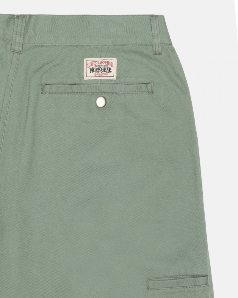 Stussy Workgear Trouser Twill - Unisex Pants Zielone | PLCIF30798