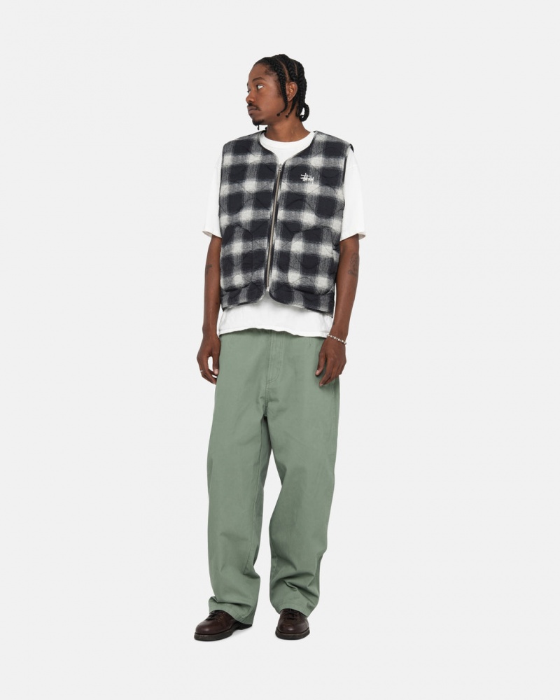 Stussy Workgear Trouser Twill - Unisex Pants Zielone | PLCIF30798