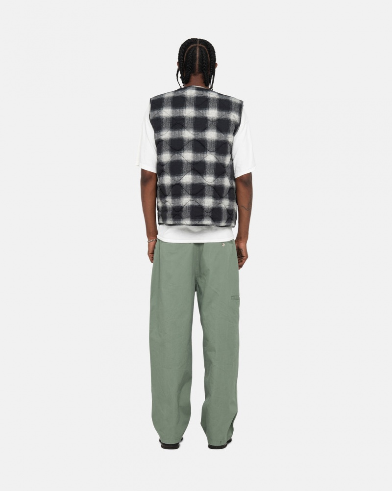 Stussy Workgear Trouser Twill - Unisex Pants Zielone | PLCIF30798