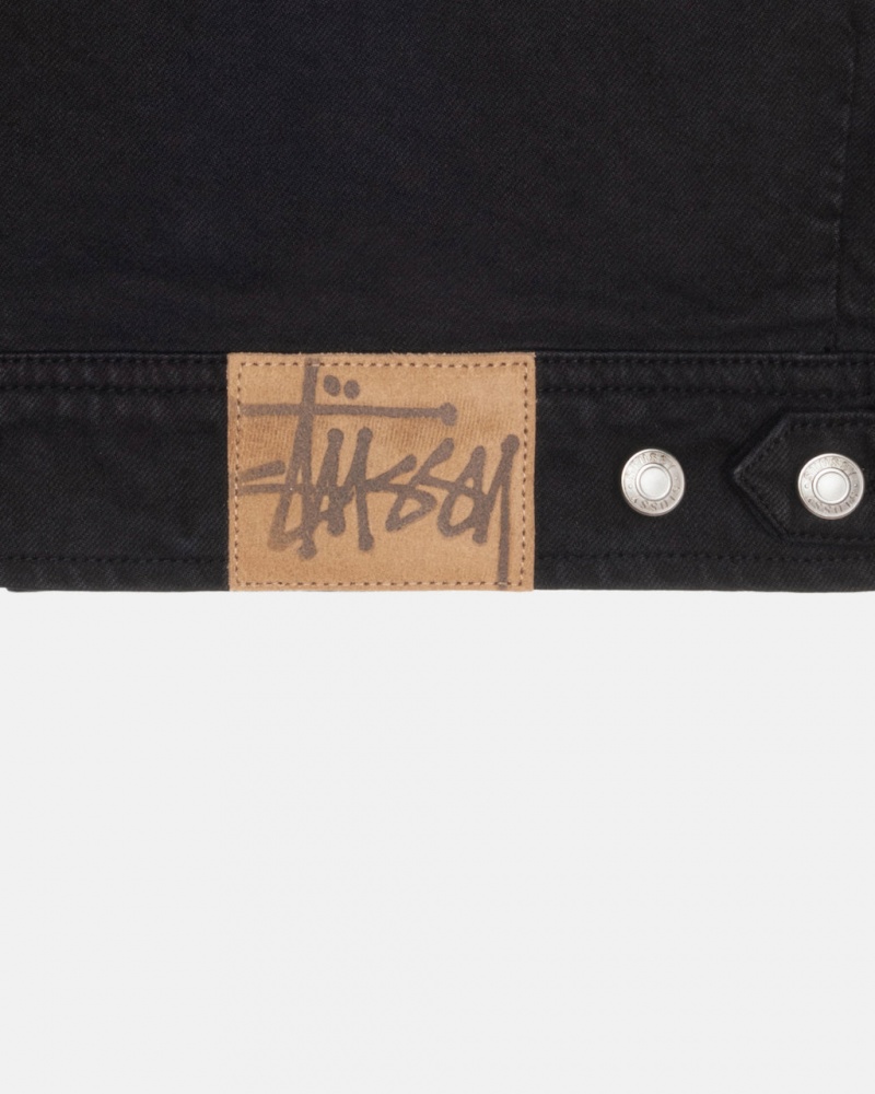 Stussy Zip Robocze Jacket Overdyed - Unisex Jackets Czarne | QPLWA96637